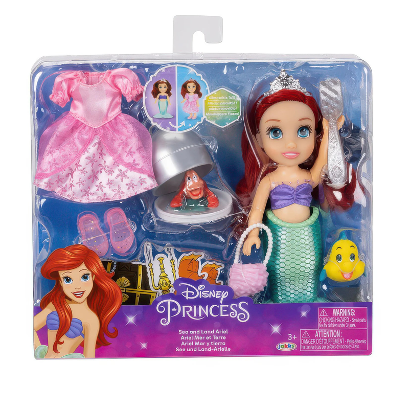 Product image: Disney the little mermaid sea and land ariel doll 15cm, , medium-null