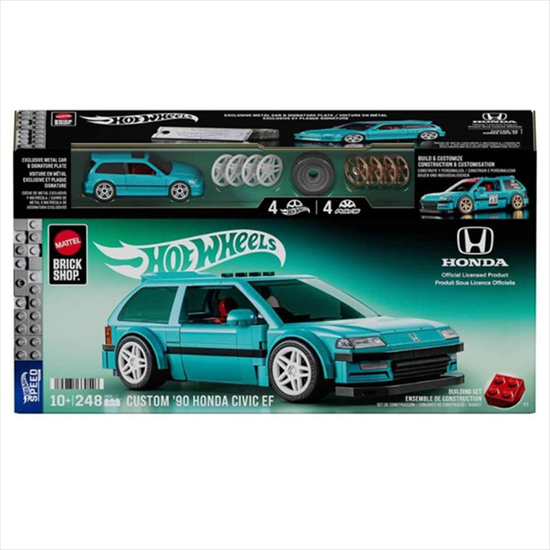 Hot wheels custom &rsquo;90 honda civic ef jhf62, , medium-null