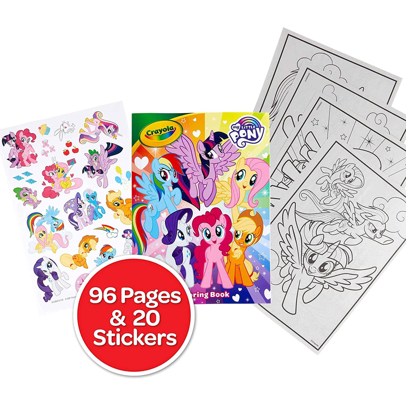 Product image: Crayola my little pony coloring book with stickers: 96 pages of fun ages 3-6, , medium-null