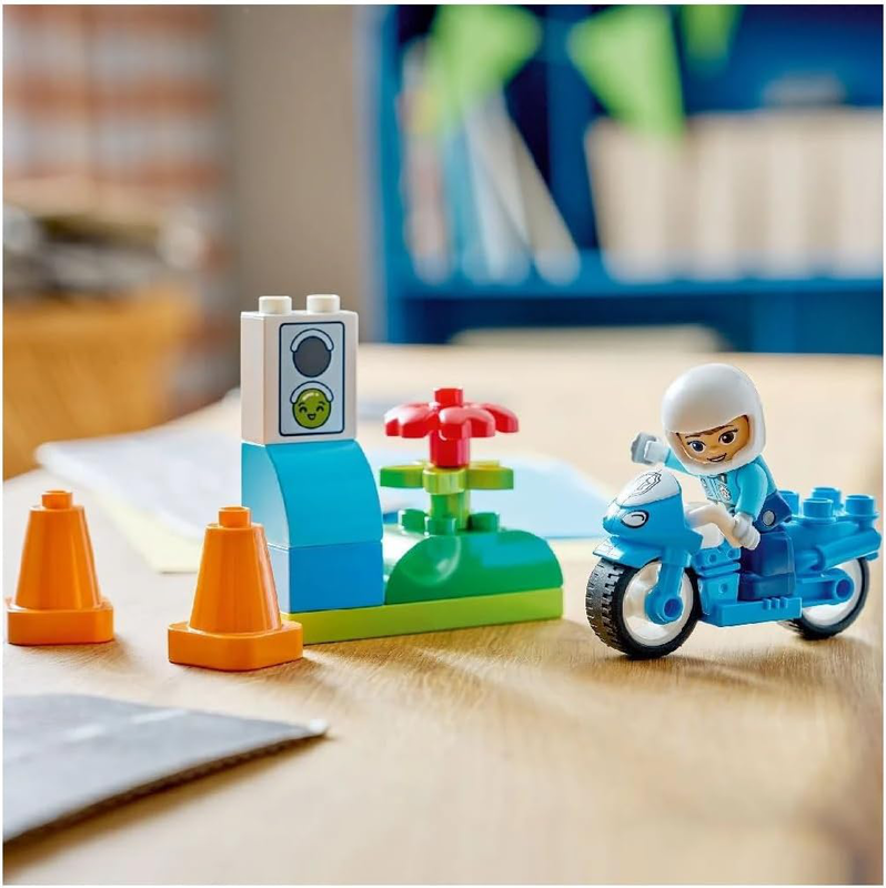 Lego duplo blue police motorcycle, , medium-null