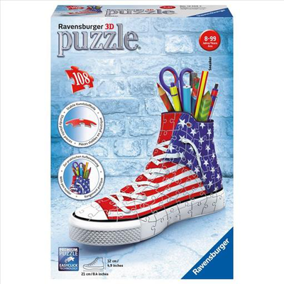 Ravensburger puzzle 3d sneaker american frag 108pcs, , medium