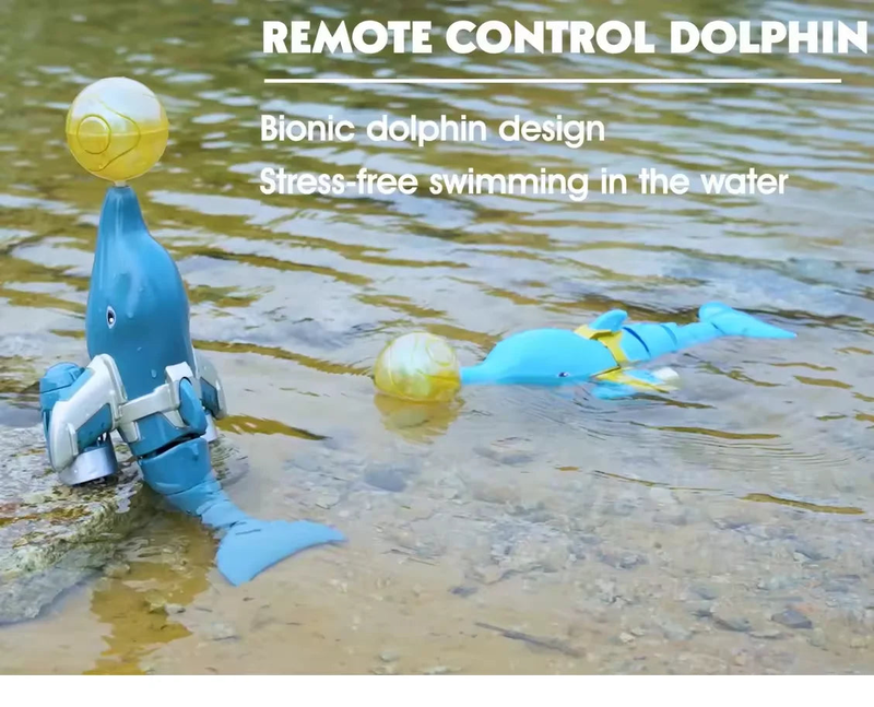 Remote controlled dolphin 38cm, , medium-null