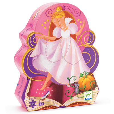 Djeco silouhette puzzles tales cinderella - 36 pcs, , medium