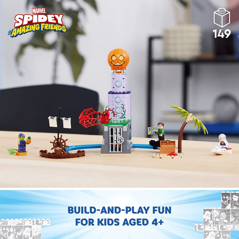 Lego spider-man's team spidey at green goblin's lighthouse, , medium-null