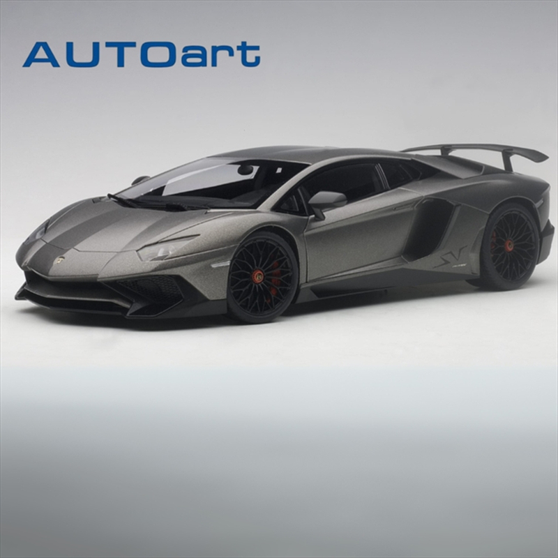 Autoart 1/18 2015 lamborghini aventador sv lp750-4, grigio titansmetallic grey, , medium-null