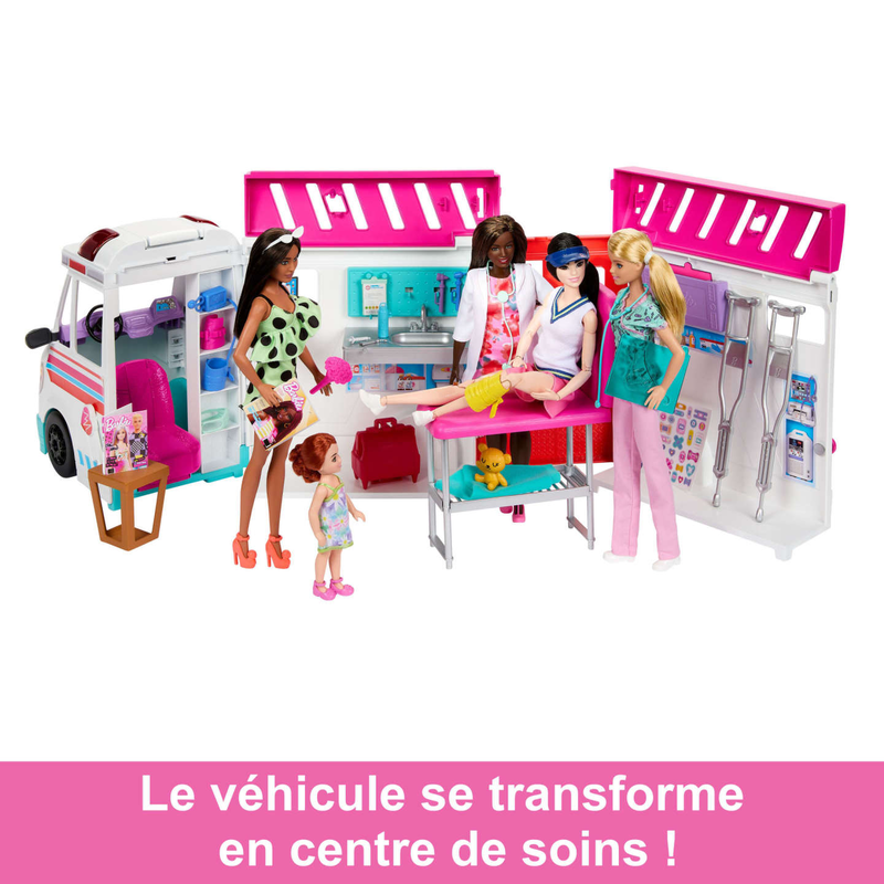 Barbie transforming ambulance and clinic playset hkt79, , medium-null