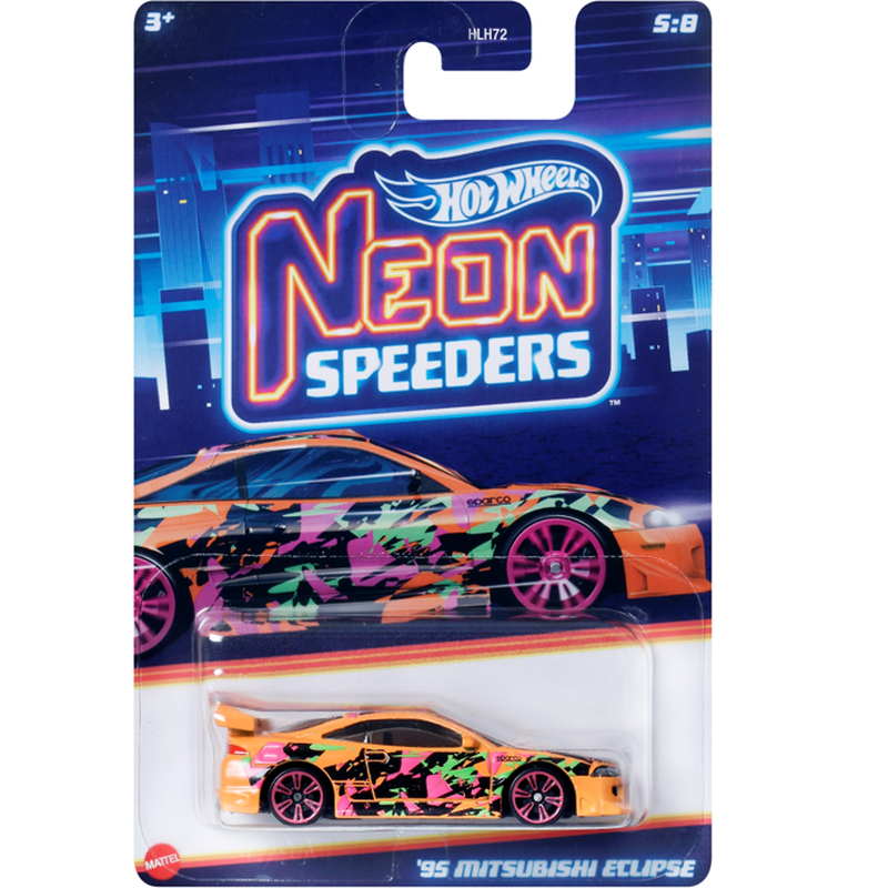 Hot wheels | neon speeders | '95 mitsubishi eclipse | hlh72 | hrw71, , medium-null