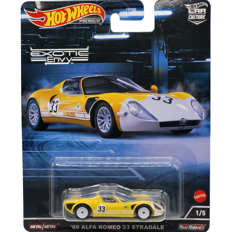 Product image: Hotwheels premium exotic envy '69 alfa romeo 33 stradale, , medium-null