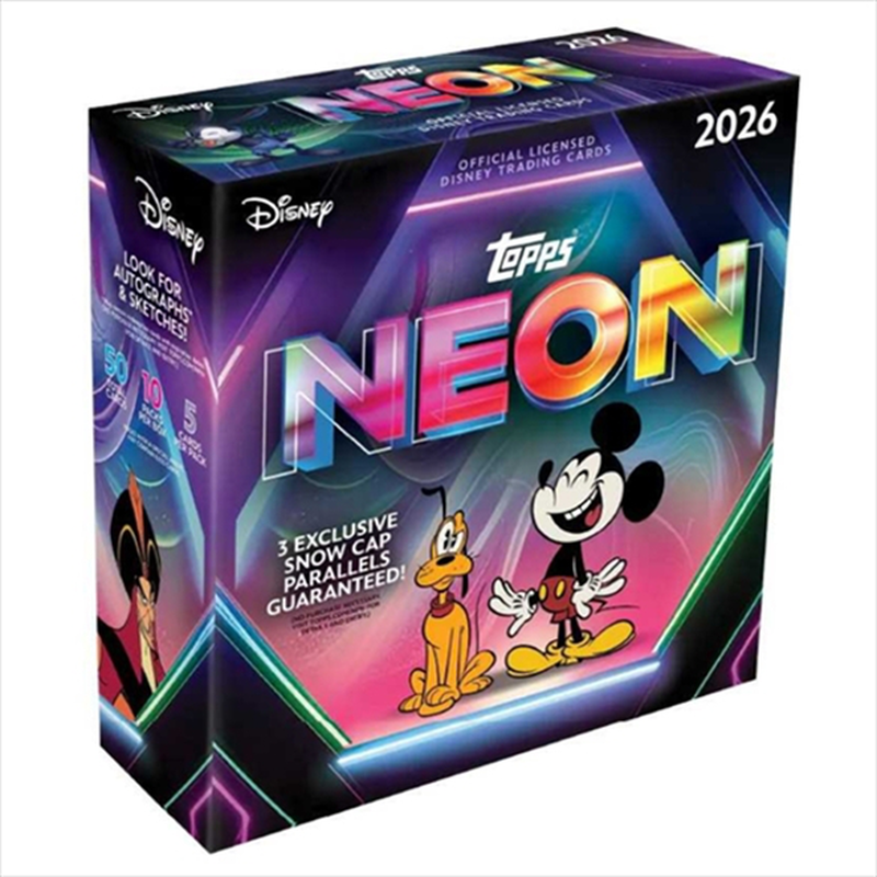 Topps - disney - neon 2026 - mega box - 50 cards per box - 3 exclusive snow cap parallels per box, , medium-null