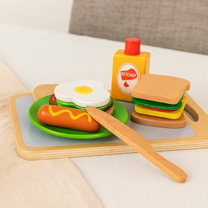 Phoohi wooden play sandwich set 15pcs 3y+, , medium-null