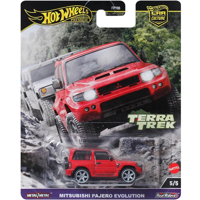 Hot wheels mitsubishi pajero evolution – premium terra trek 1/64 die-cast model, , medium
