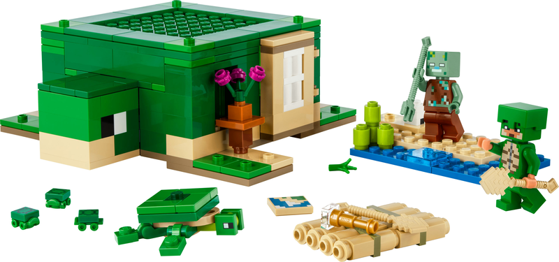Lego minecraft the turtle beach house 21254 for ages 8+ 234pcs, , medium-null
