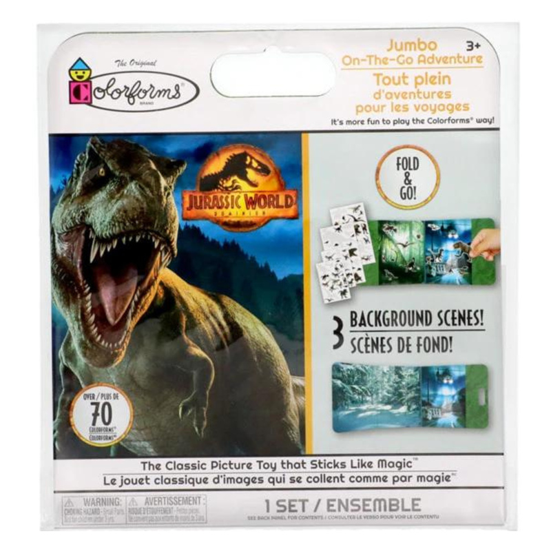 Product image: Jurassic world colorforms fold & go: unleash prehistoric adventures anywhere you go!, , medium-null