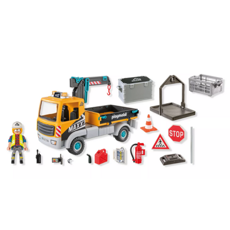 Playmobil action heroes - construction truck with crane 4y+ (71750), , medium-null