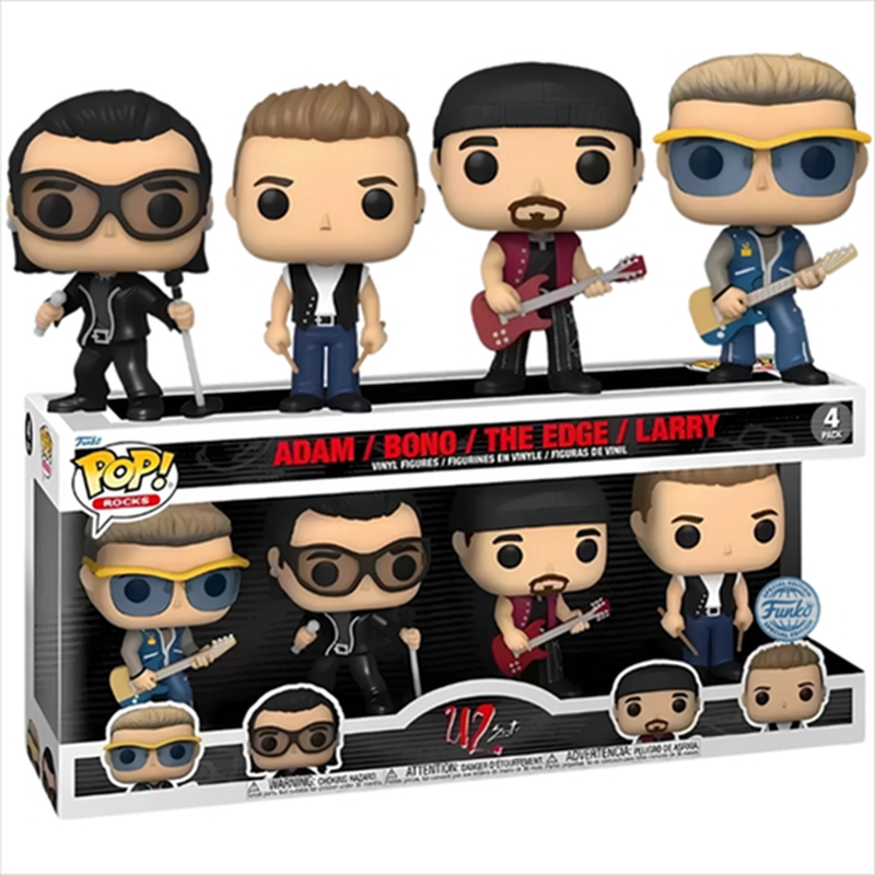 Product image: Funko pop! 4-pack rocks: u2 - zooTV special edition vinyl figures, , medium-null