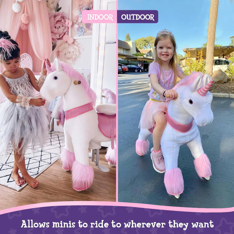 Ponycycle ride-on walking toy unicorn plush for age 7+ years, , medium-null