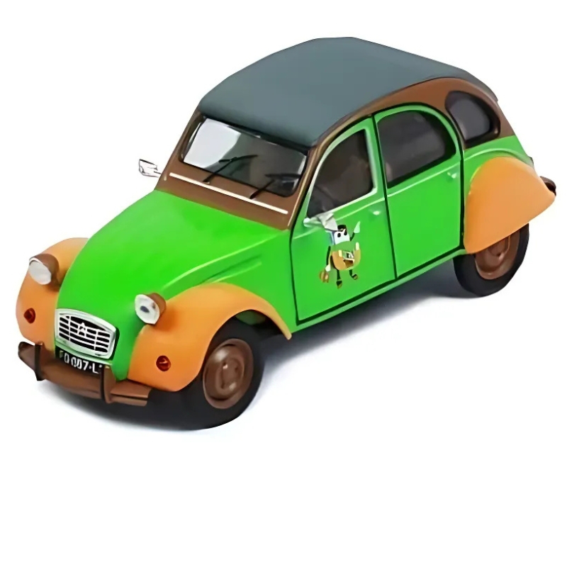 Ixo models 1/43 1978 citroen 2 cv, green/orange, , medium-null