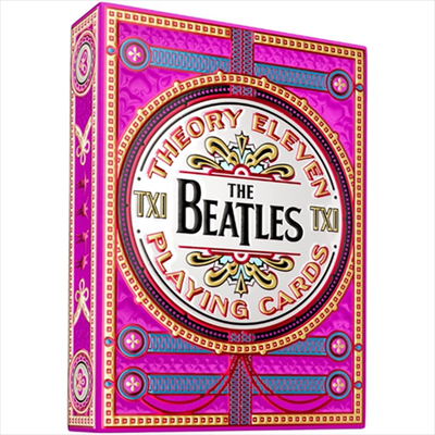 Theory11 the beatles playing cards pink version