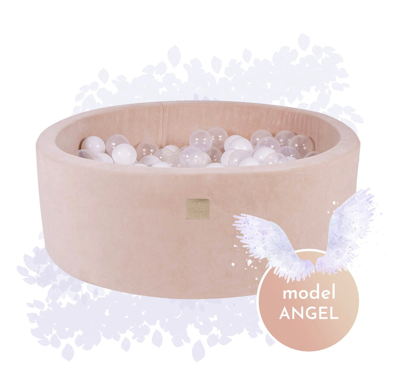 Product image: Meowbaby® foam ball pit model angel ready set with 250 balls baby ball pool, , medium-null