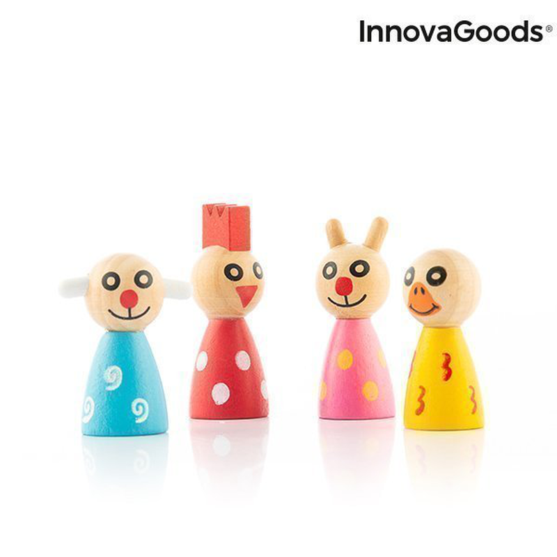 Product image: Innovagoods ξύλινο επιτραπέζιο παιχνίδι με ζώα pake 18 τεμάχια, , medium-null