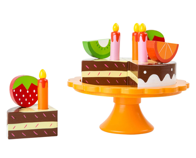 Small foot wooden cutting and play food birthday, , medium