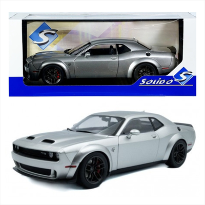 Solido 1/18 2023 dodge challenger srt hellcat redeye widebody, silver, , medium