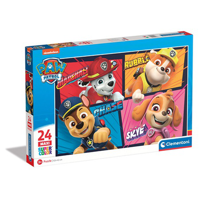 As clementoni kids puzzle maxi supercolor nickelodeon paw patrol 24 pcs 3y+ 24238, , medium