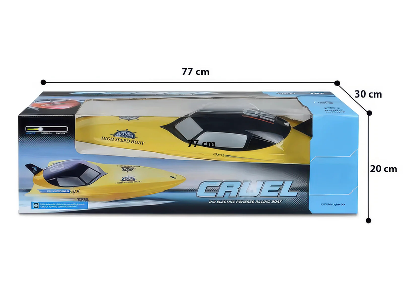 Cruel high-speed 2.4 GHz rc racing boat 74cm with lights image number null