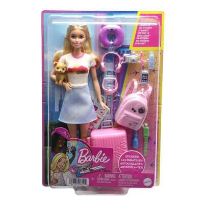 Barbie  malibu  travel set with puppy hjy18, , medium