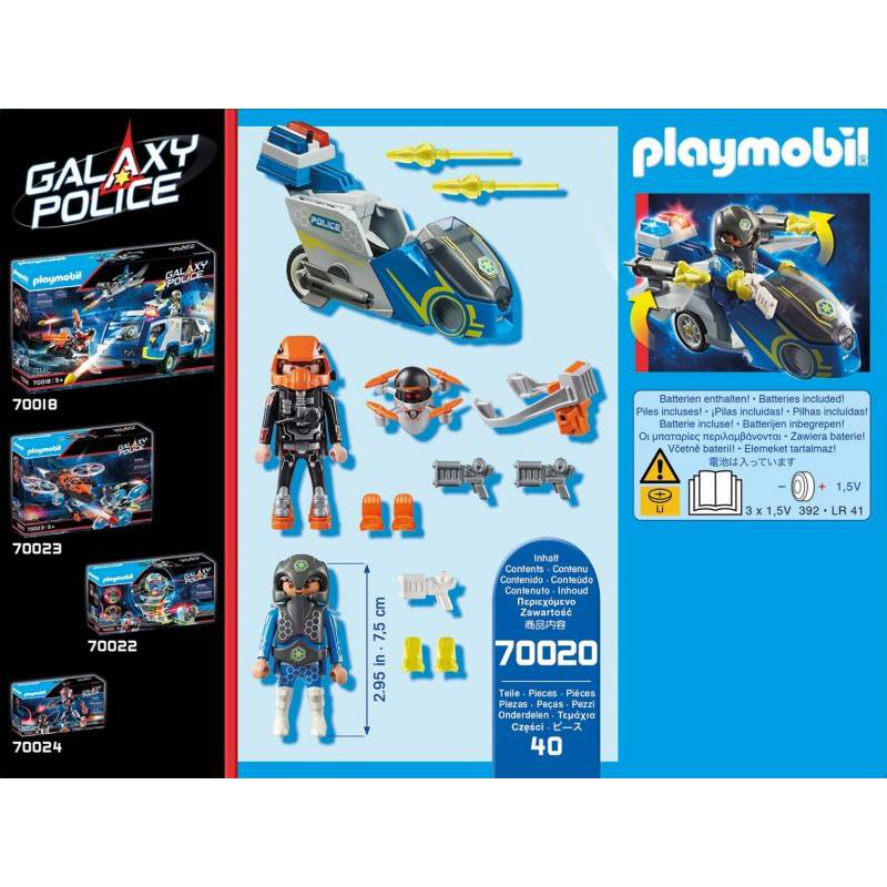 Playmobil 70020 galaxy police bike, , medium-null