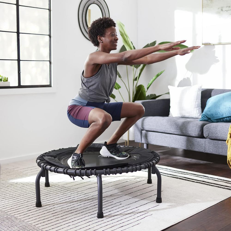 Fitness trampoline 102cm σταθερό μίνι τραμπολίνο εσωτερικής και εξωτερικής άσκησης, , medium-null