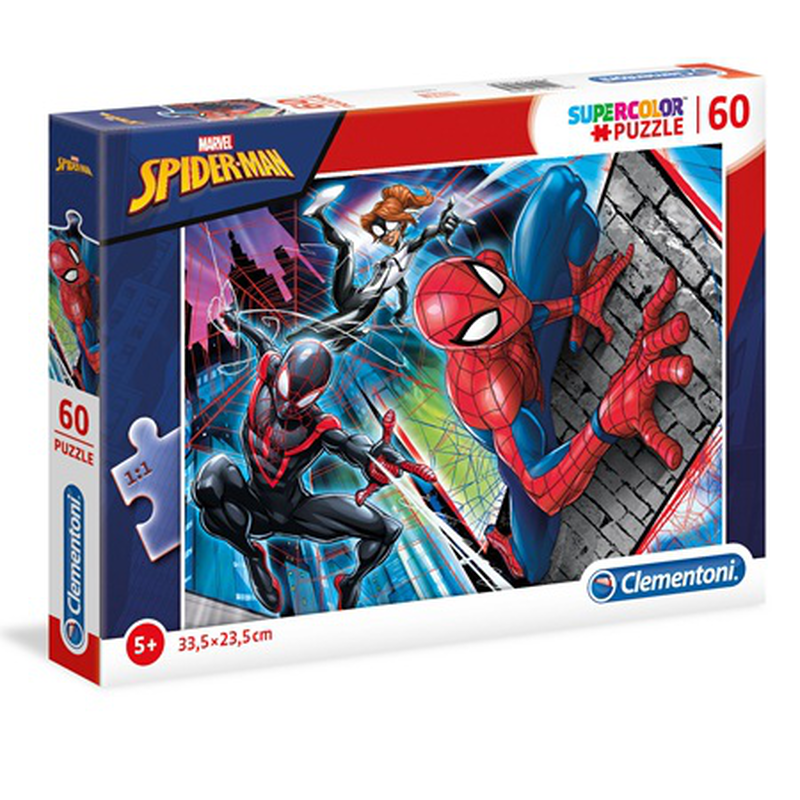 As clementoni kids puzzle super color spiderman 60 pcs 5y+ 26048, , medium-null
