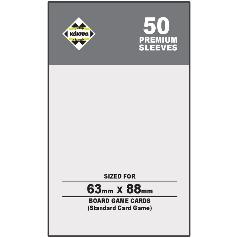 Premium sleeves 63x88 card game 50pcs kaissa - pokemon, mtg, one piece, , medium-null