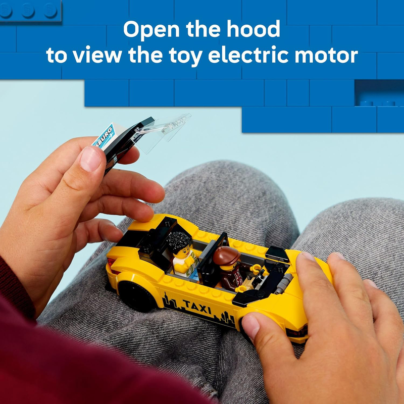 Lego city yellow taxi, , medium-null