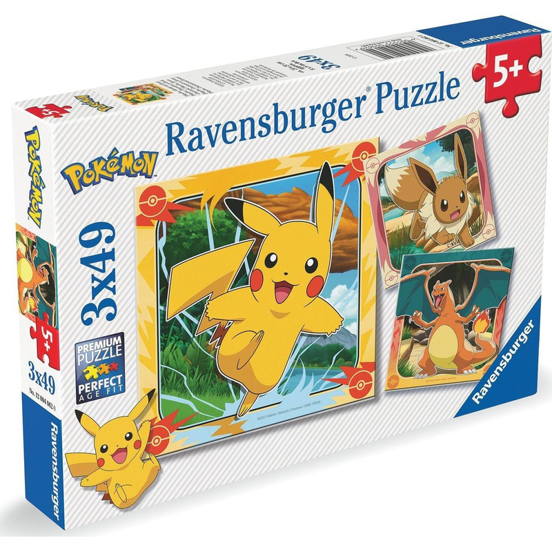 Product image: Ravensburger παζλ 3×49 τεμ. Pokemon pikatchu 12004062, , medium-null