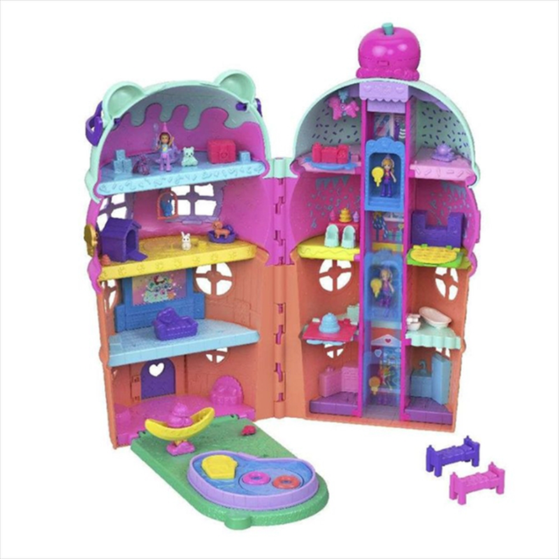 Polly pocket mini - gelato house playset jft91, , medium-null