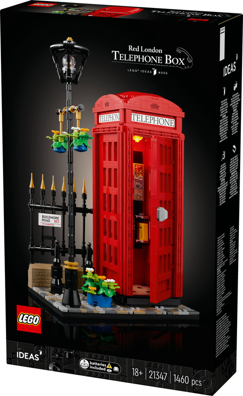 Lego ideas red london telephone box 21347 for ages 18+ 1460pcs, , medium-null