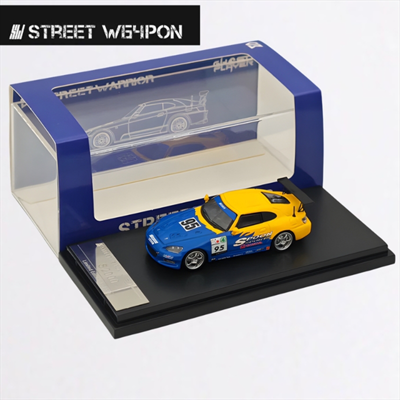 Street weapon 1/64 honda s2000 *spoon*, blue/yellow, , medium-null