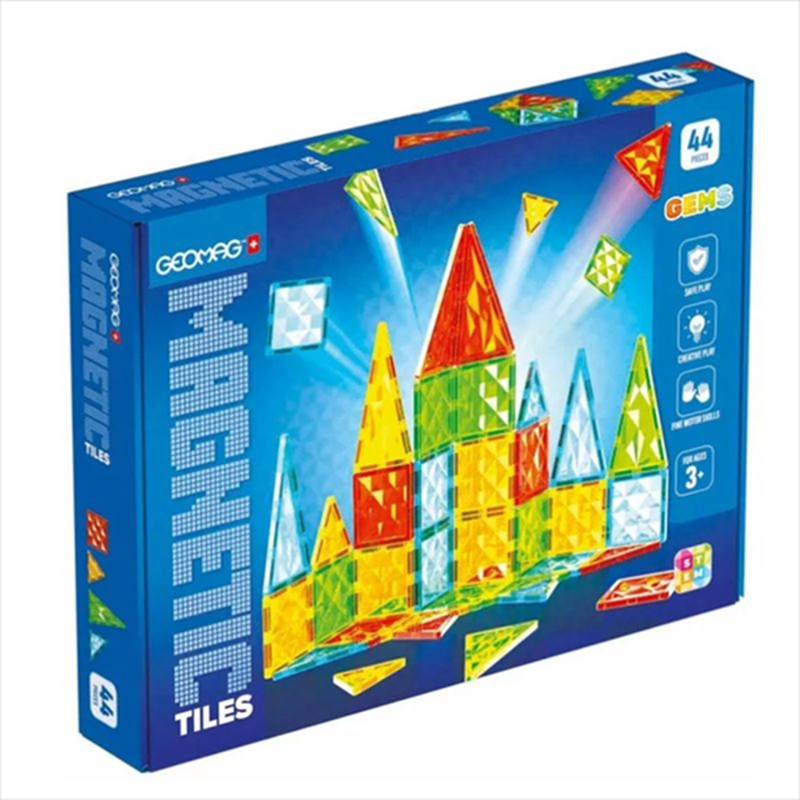 Geomag magnetic tiles gems για ηλικίες 3+ 44τμχ, , medium-null