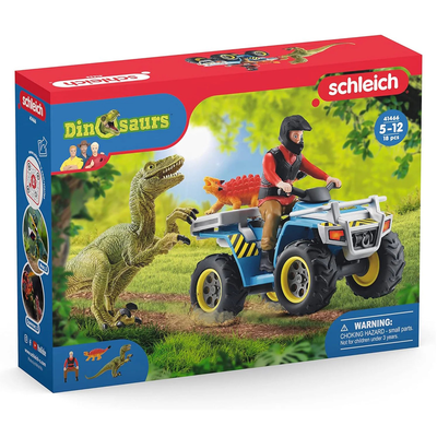 Schleich 41466 quad escape from velociraptor dinosaurs