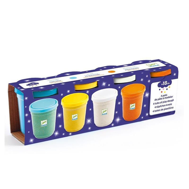 Product image: 4 tubs of glittery play dough, , medium-null