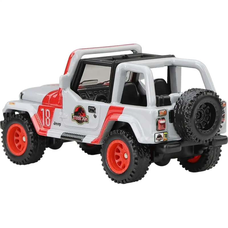 Product image: Hot wheels 1:64 '92 jeep wrangler sahara – jurassic park pop culture jbl69 hxd63, , medium-null
