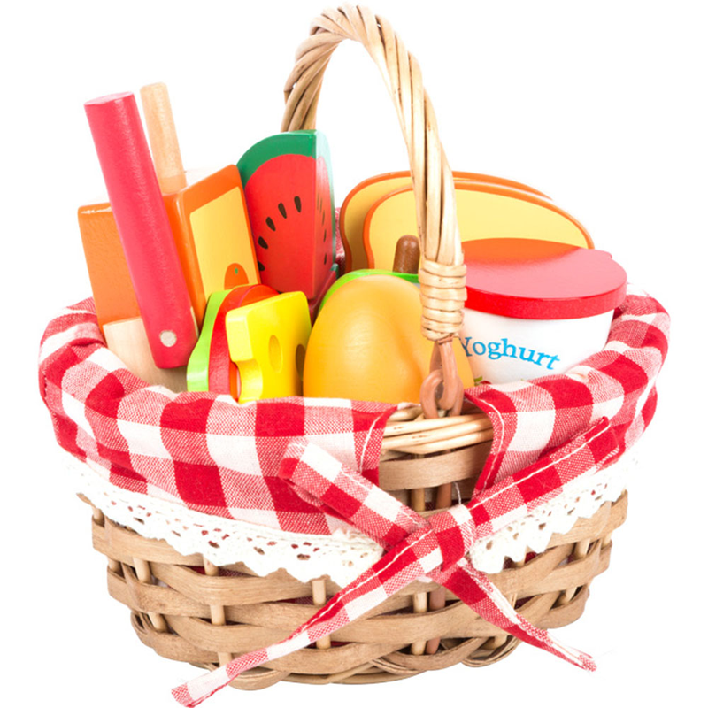 Shopping basket with cuttable fruits-null