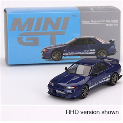 Mini gt 1/64 nissan skyline gt-r top secret vr32, metallic blue, , medium