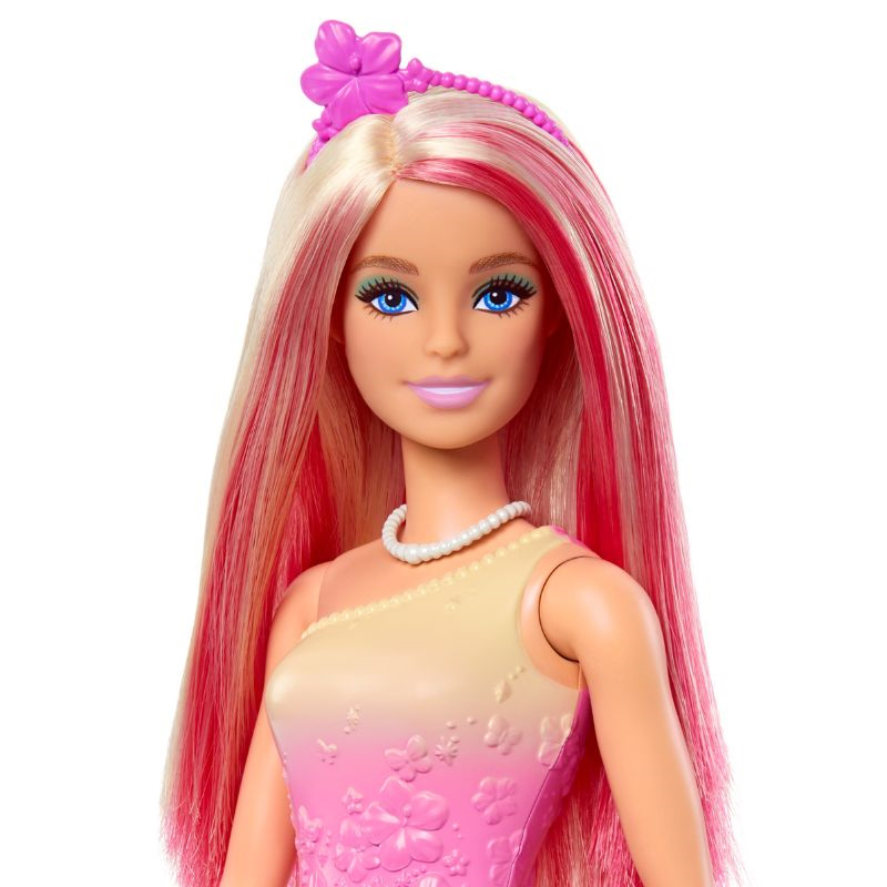 Barbie royal doll with pink hair  hrr08, , medium-null