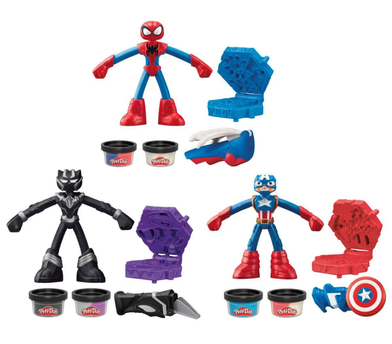 Play-doh marvel stretch action figures - assorted, , medium image number null