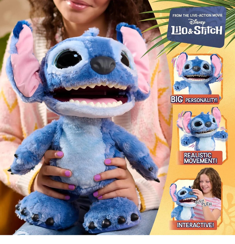 Disney stitch interactive ultimate feature plush 34cm, , medium-null