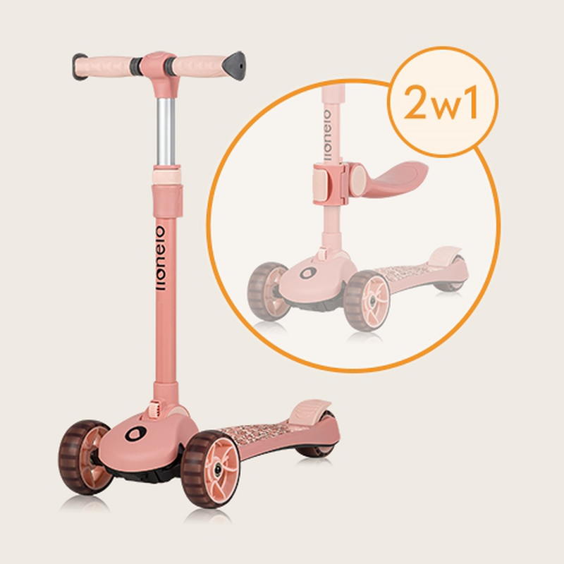 Franky pink rose 2 in 1 balance scooter-null