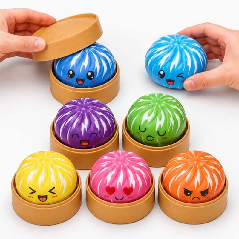 Squishy steamed bun dumpling faces surprise, , medium-null