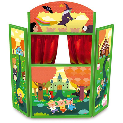 Puppet theater with side doors